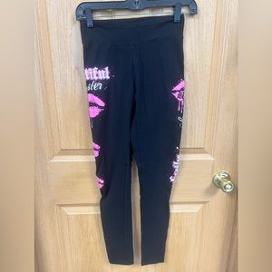 Stylish Black and Pink Women's Leggings